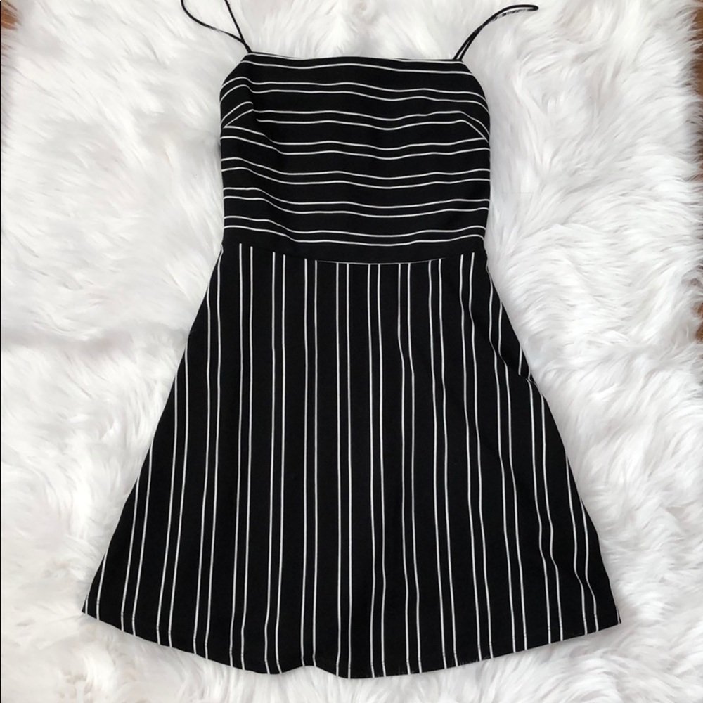 Black and white Striped dress